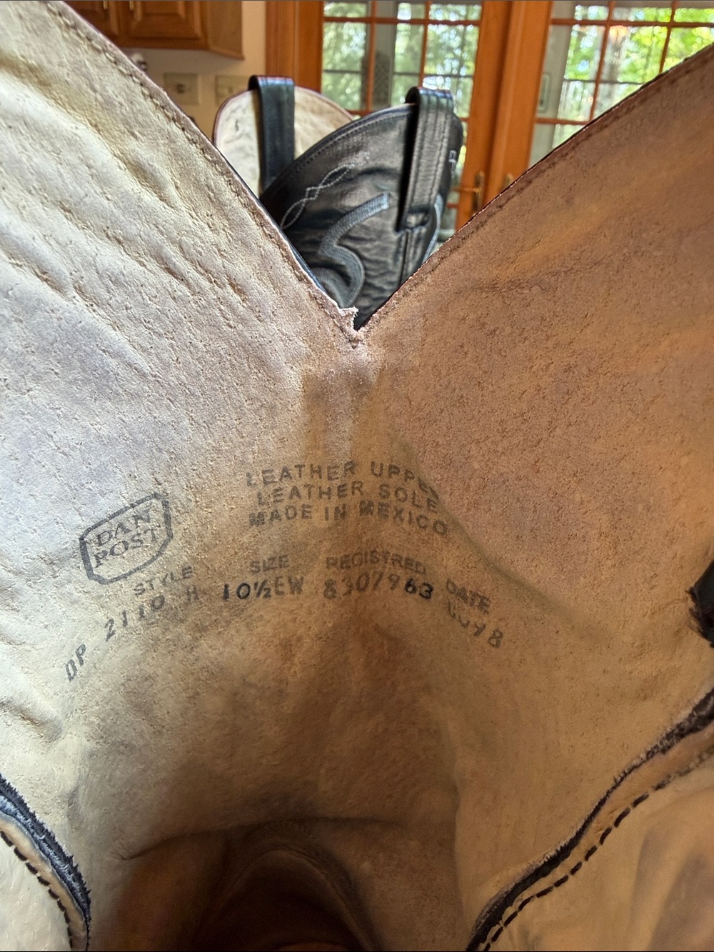 Dan Post Black Western Cowboy Boots - Men's Classic Pull-On 101/2 extra wide. - Picture 7 of 9